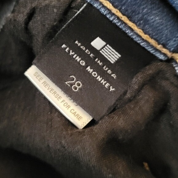 Flying Monkey Distressed Skinny Jeans Dark Wash Denim Casual Size 26 - Picture 8 of 8